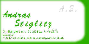 andras stiglitz business card